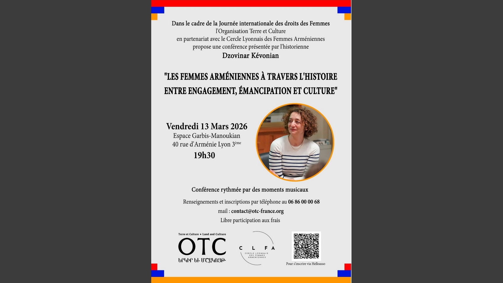 Conférence « Les femmes arméniennes à travers l'histoire  »  par Dzovinar Kévonian